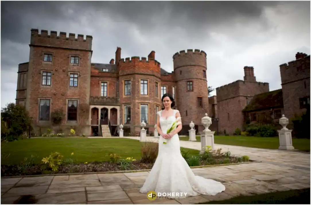 Lynny at Rowton Castle Rowton Castle Wedding Bride