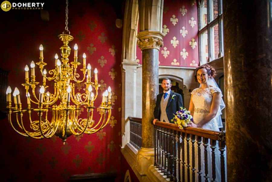 website resizing 1 Brownsover hall Bride and Groom by Chandelier