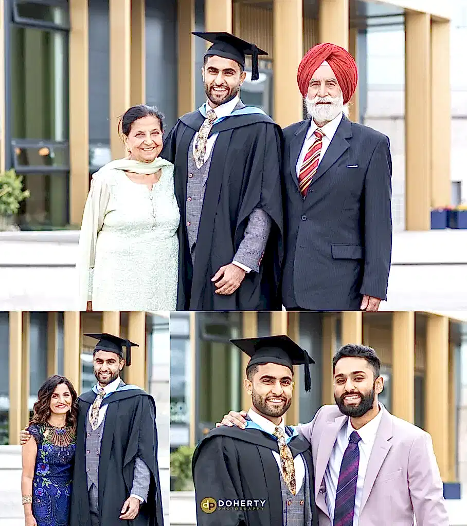 Graduation portraits with family