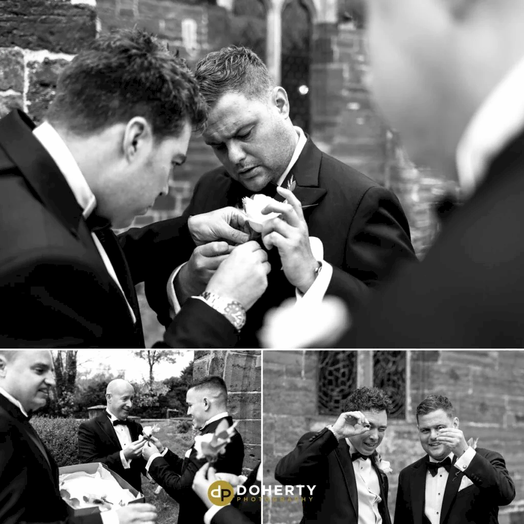 Groom Prepartion Photography - Crockwell - Northamptonshire