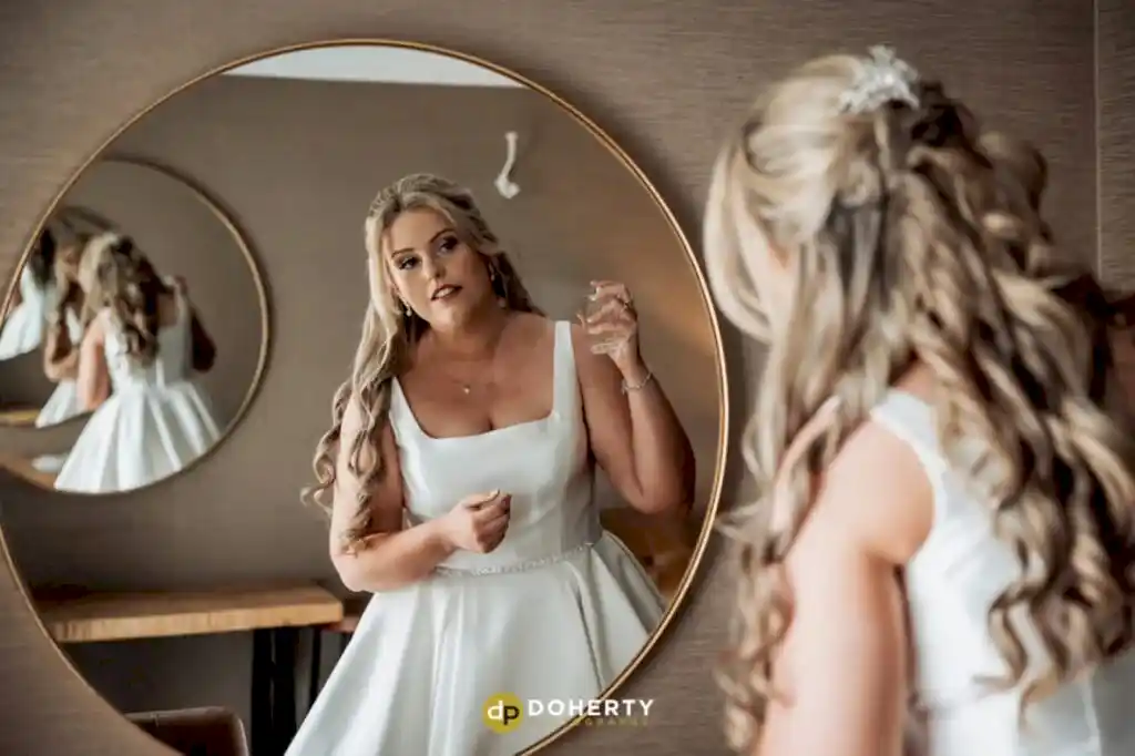 bride preparing for wedding