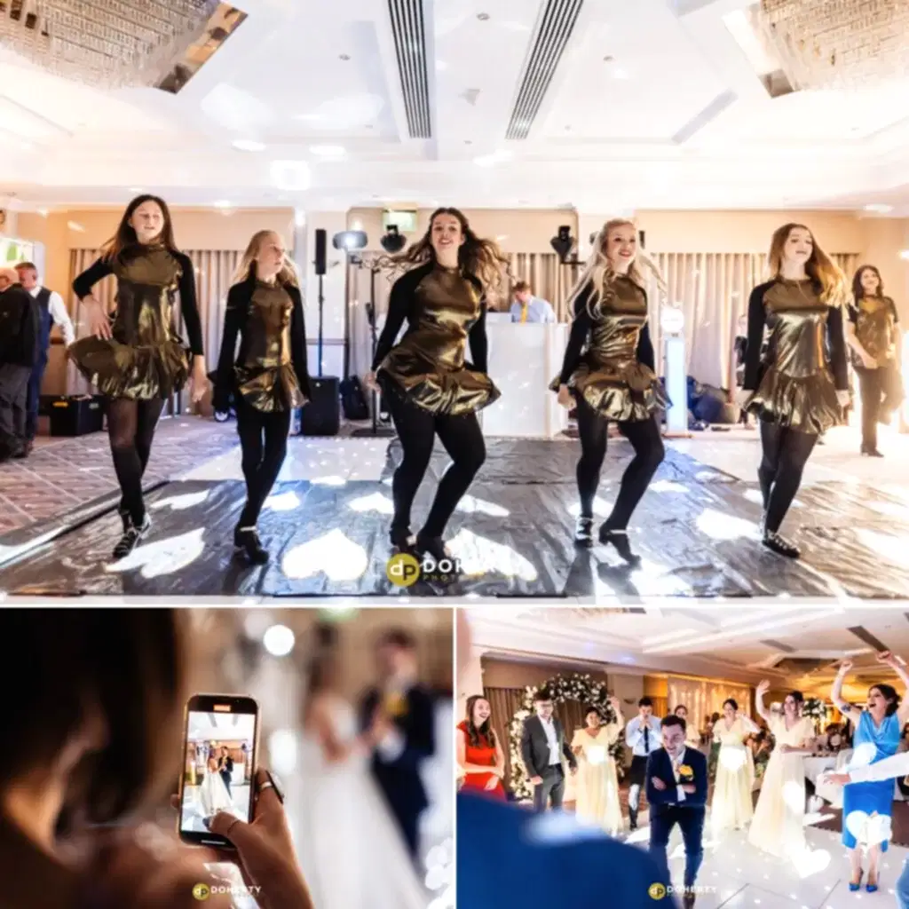 irish dancers at wedding